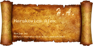 Herskovics Alex névjegykártya